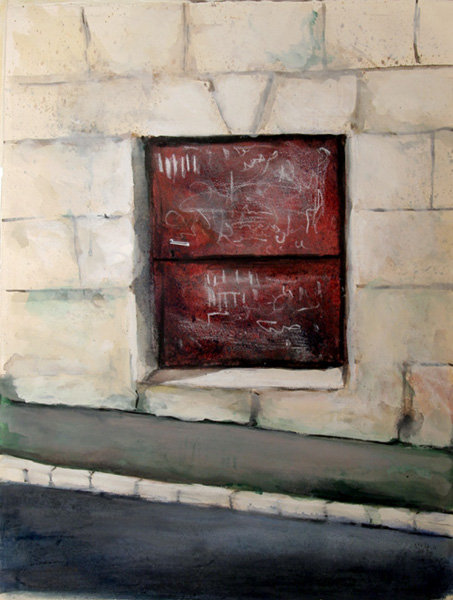 Avner Moriah, Street Window, Israel Painting