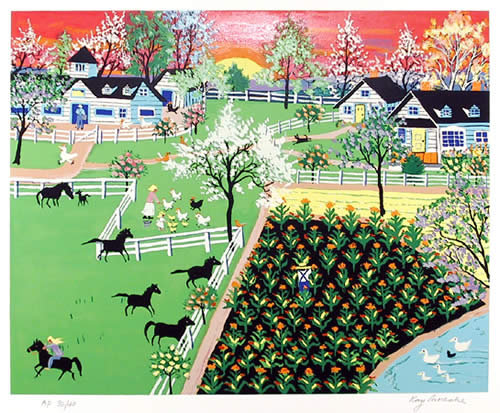 Kay Ameche, Kentucky, Serigraph