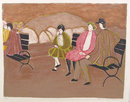 Harold Baumbach, Park Bench, Lithograph