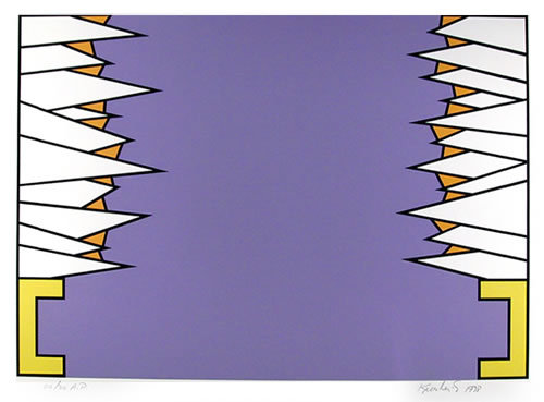 Nicholas Krushenick, Signed Abstract Lithograph