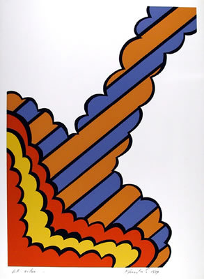 Nicholas Krushenick, Signed Abstract Lithograph