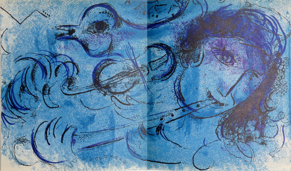 Marc Chagall, Le Joeur de Flute, Lithograph