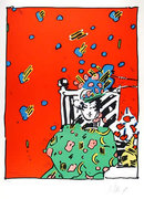 Peter Max, Ladyin Green, Lithograph