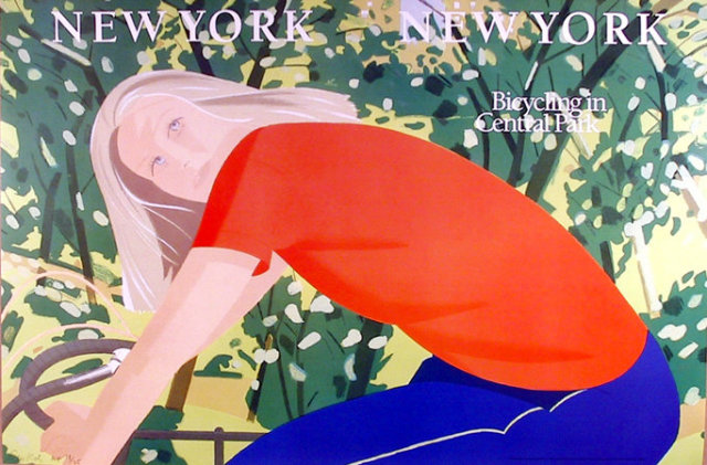 Alex Katz, Bicycling in Central Park, Poster