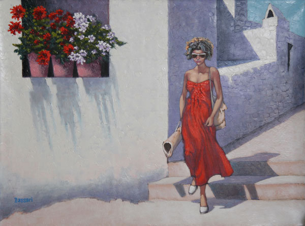 Bassari, Woman in Street Spanish Painting