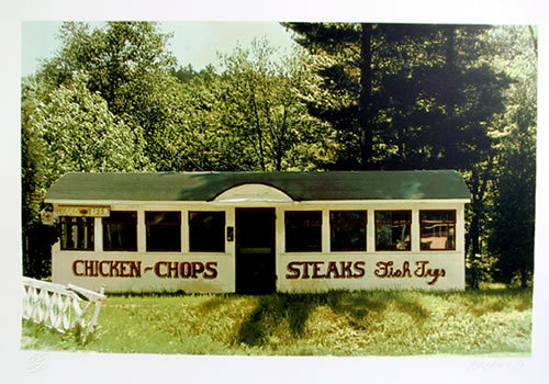 John Baeder, Chops and Steaks, Diner Serigraph