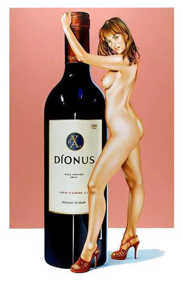 Mel Ramos, Dionus, Signed Lithograph Pin-Up