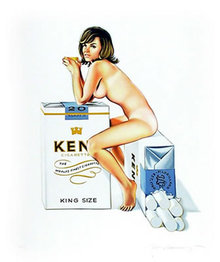 Mel Ramos, Micronite Mary, Signed Lithograph Pin-Up