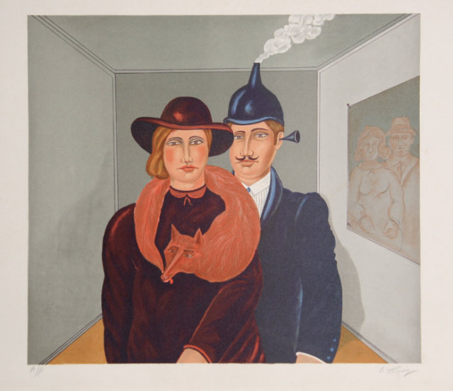 Benjamin Levy, Couple, Lithograph