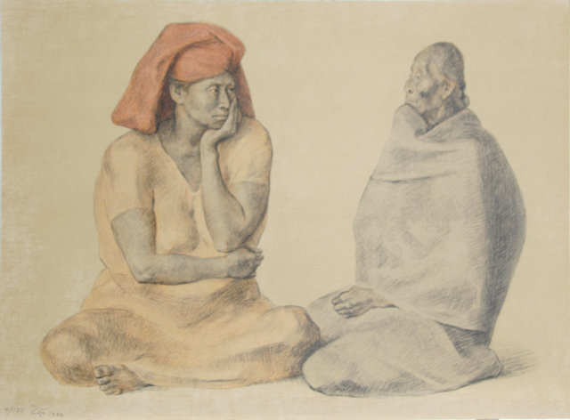Francisco Zuniga, El Rebozo, Lithograph