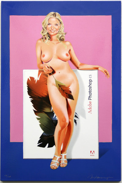 Mel Ramos, Photoshop CS, Enamel Print