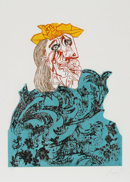Enrico Baj, Chez Picasso 1, Aquatint Etching