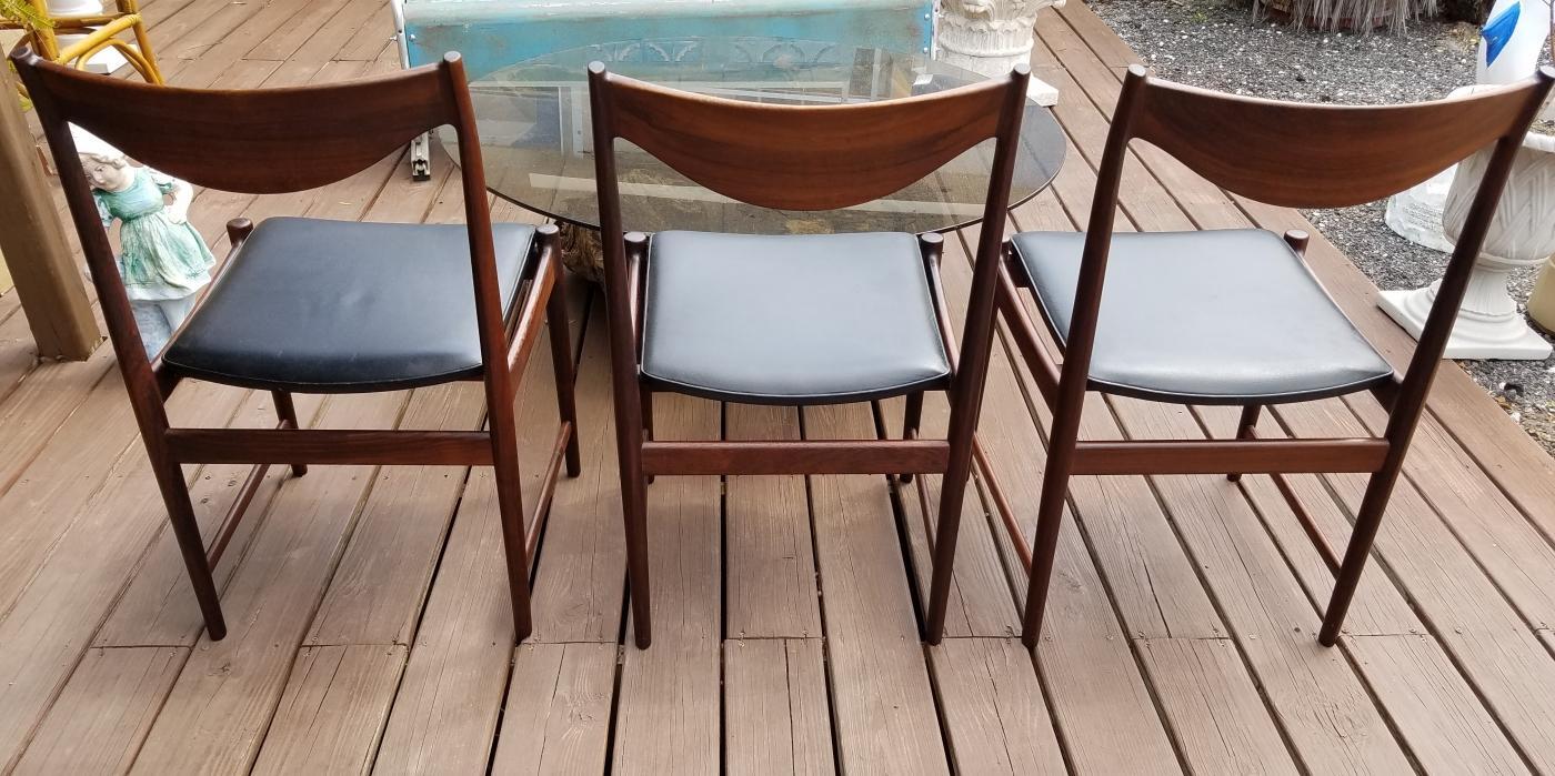 Mid Century Modern by Designer Torbjorn Afdal Solid Rosewood Dining Table and 6 Chairs