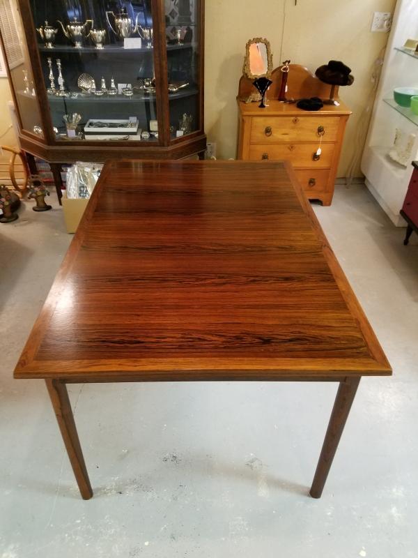 Mid Century Modern by Designer Torbjorn Afdal Solid Rosewood Dining Table and 6 Chairs