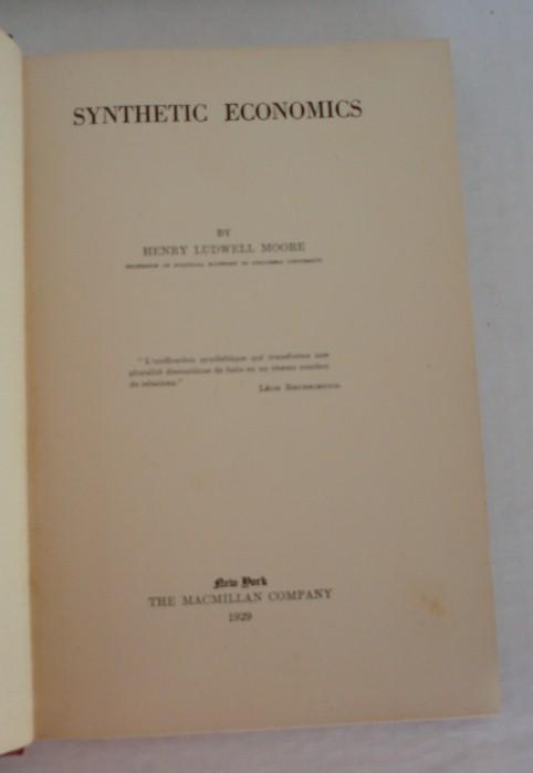 Synthetic Economics by Henry Ludwell Moore