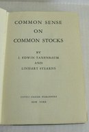 Common Sense on Common Stocks by Edwin Tanenaum - 1st Edition