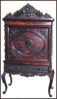 American Victorian Rosewood Fall Front Desk