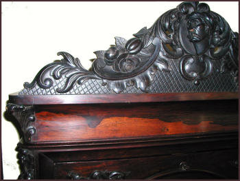 American Victorian Rosewood Fall Front Desk