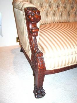 Griffin Mahogany Settee & Arm chair