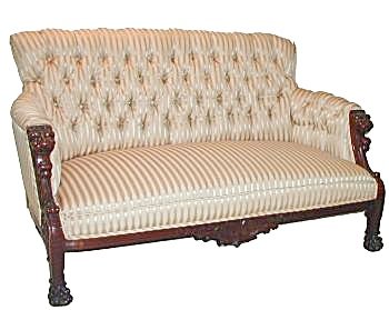 Griffin Mahogany Settee & Arm chair
