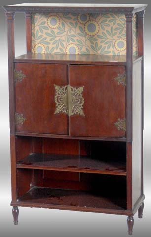 Herter Bros. Mahogany Japanesque Music Cabinet