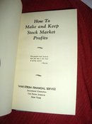 How to Make and Keep Stock Market Profits by Van Strum Financial Service