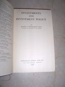 Investments and Investment Policy by Floyd F. Burtchett