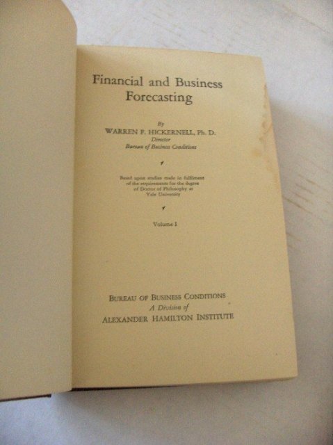 Financial and Business Forecasting - Signed Vol. 1 & 2 by W. Hickernell