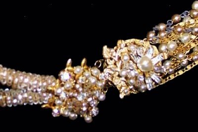 Miriam Haskell Asymmetrical Baroque Necklace