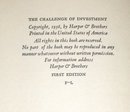 The Challenge of Investment by William Walker Claflin