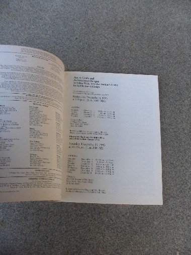 Arts & Crafts and Architectural Designs Including Works from The Domino's Center for Architecture & Design: December 8 & 11, 1993