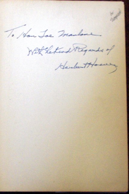 The Challenge to Liberty by Herbert Hoover - Signed first edition