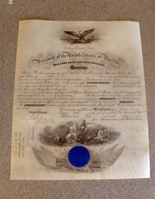Military Appointment Signed by William H. Taft for Arthur H. Rice