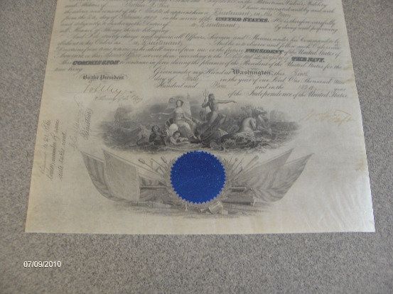 Military Appointment Signed by William H. Taft for Arthur H. Rice