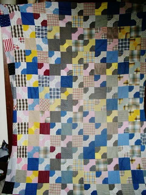 Bow Tie Quilt Top, 1880's, QTP