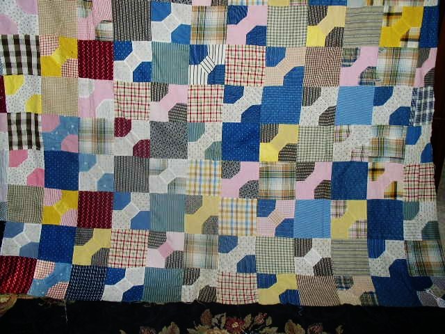 Bow Tie Quilt Top, 1880's, QTP