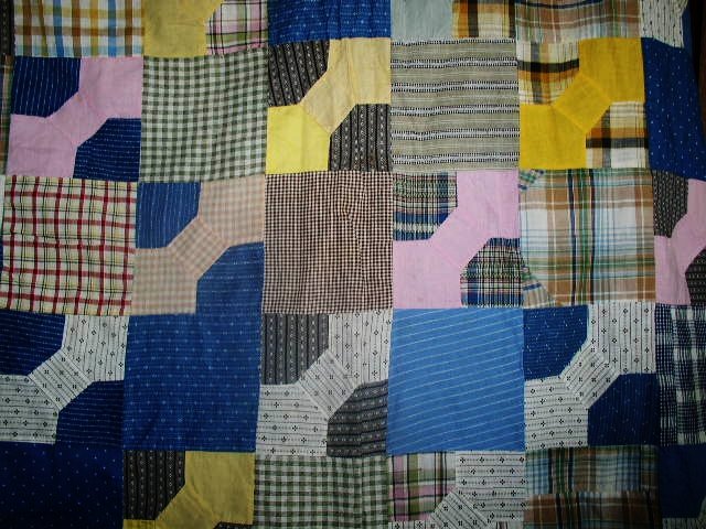 Bow Tie Quilt Top, 1880's, QTP