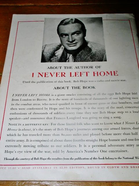 Bob Hope's - I Never Left Home Booklet