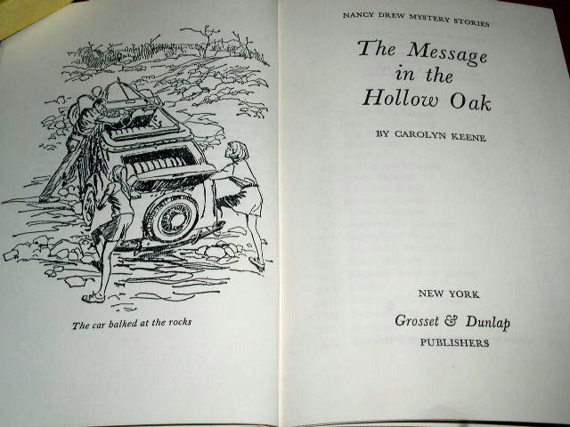 Nancy Drew, The Message in the Hollow Oak Book