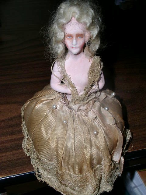 Bisque Half Doll Pincushion