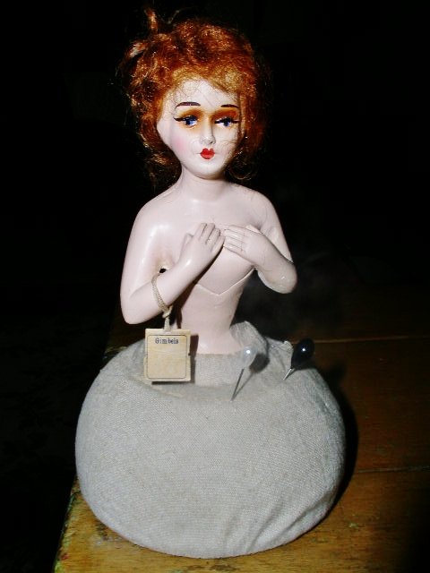 German Half Doll Pin Cushion