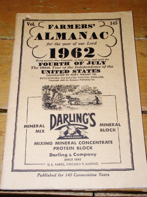 1962 Almanac from Darlings Minerals