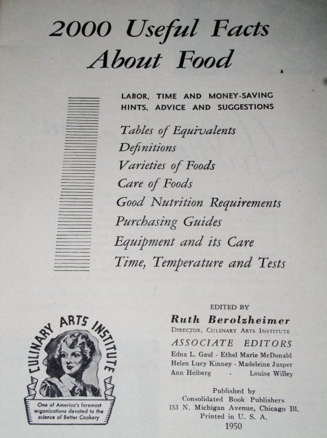2000 Useful Facts About Food - CK