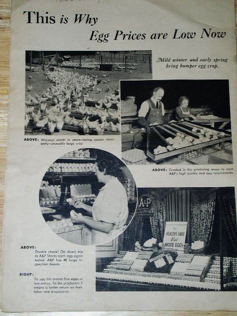 A & P Menu 3/18/1937 Cookbook - CK