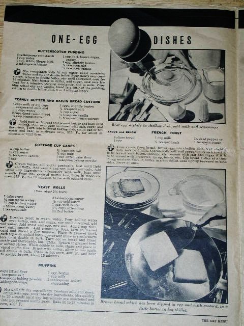 A & P Menu 3/18/1937 Cookbook - CK