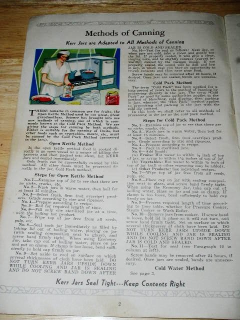 Kerr Home Canning Book - CK