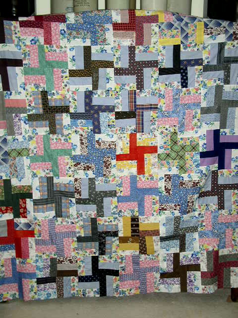 1930's Pinwheel Feedsack Quilt Top - QTP