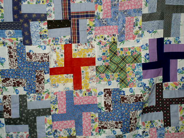 1930's Pinwheel Feedsack Quilt Top - QTP