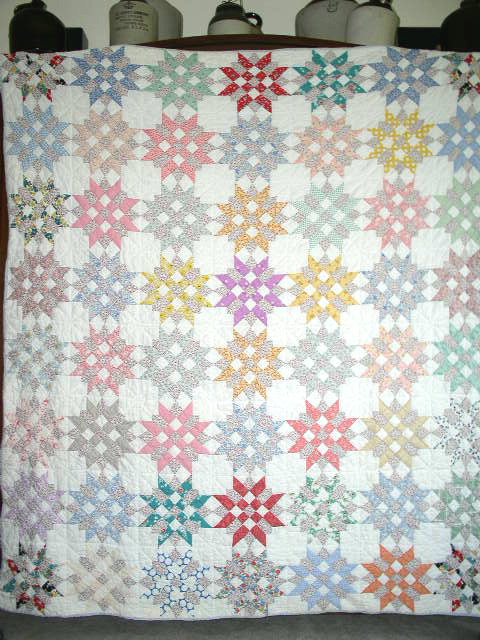 1930's Patchwork Star Quilt - QLT