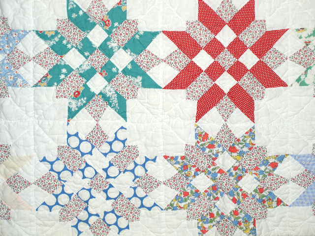 1930's Patchwork Star Quilt - QLT